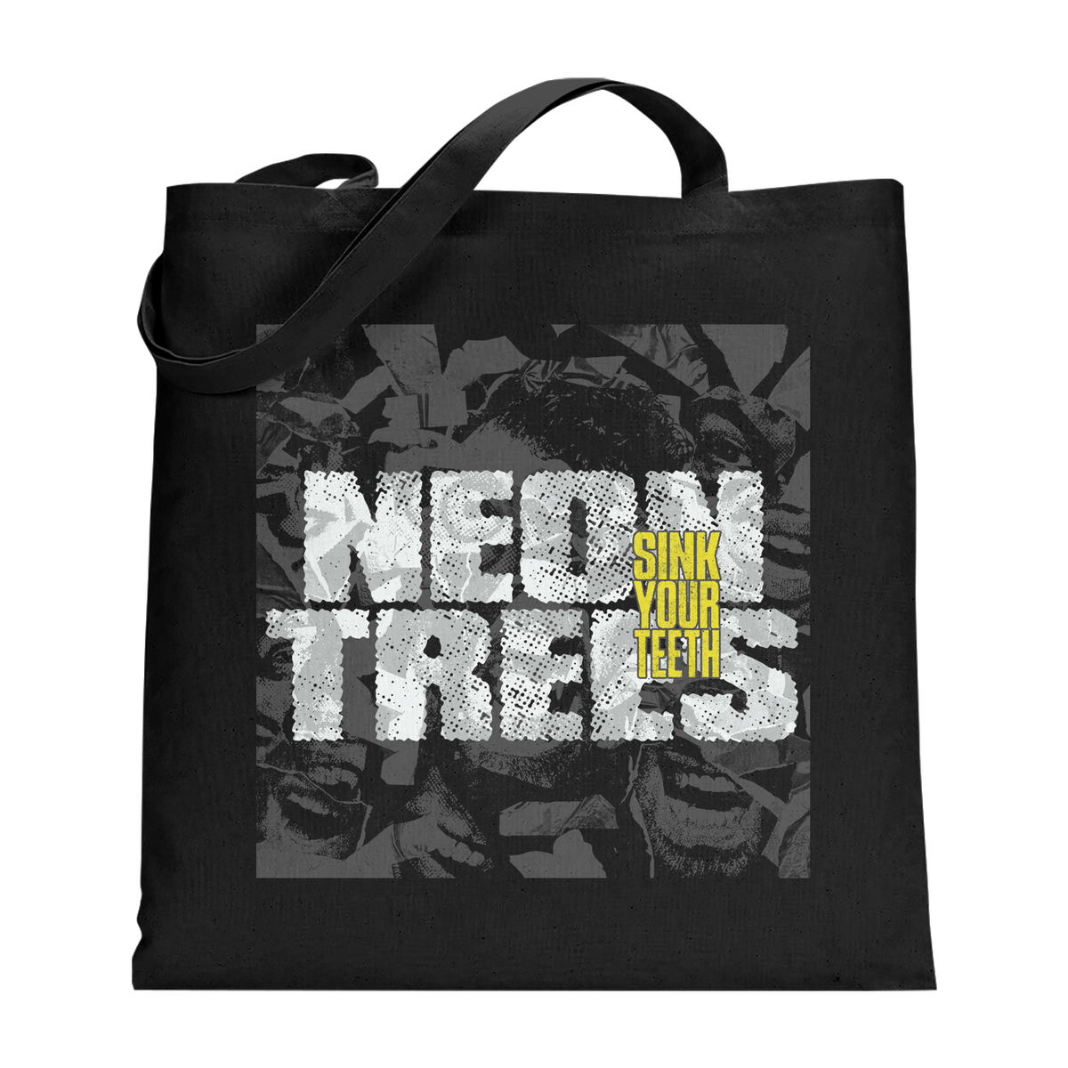 Collage Teeth Tote Bag